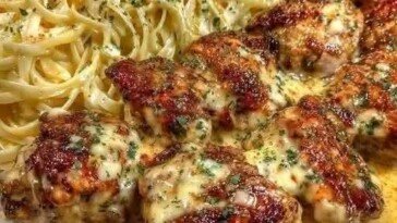 Butter Chicken & Linguine in Alfredo Sauce
