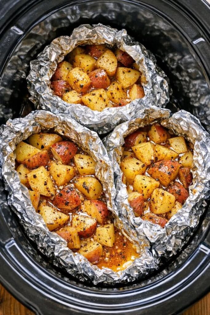 Cajun Butter Potato Packets Slow Cooker