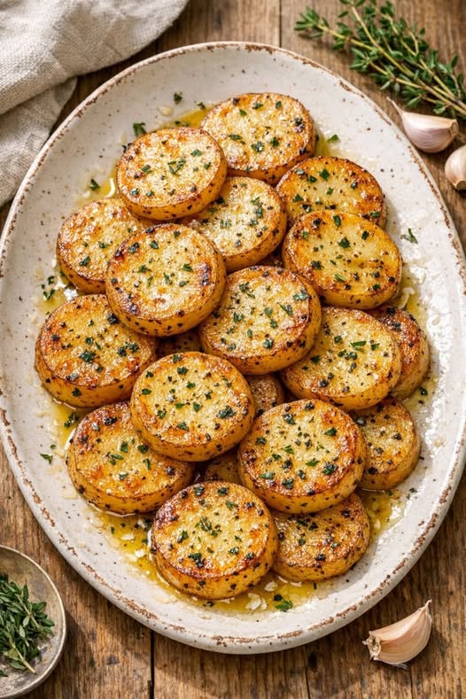 Caramelized Coin Potatoes Slow Cooker