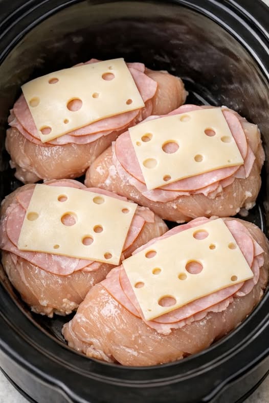 Crockpot Chicken Cordon Bleu