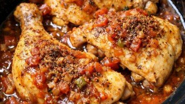 Cinco de Mayo Chicken Quarters Slow Cooker 3-Ingredient
