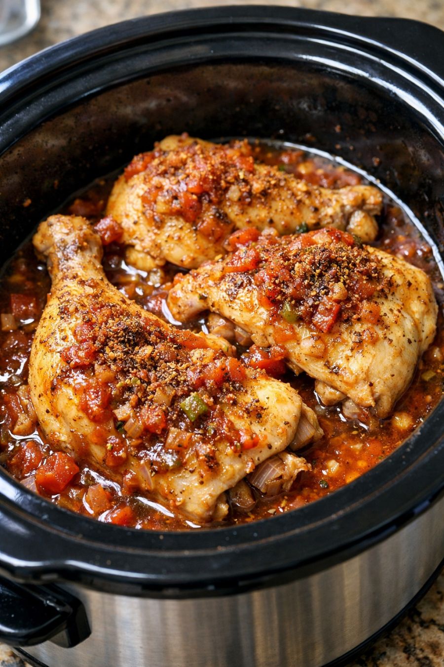 Cinco de Mayo Chicken Quarters Slow Cooker 3-Ingredient