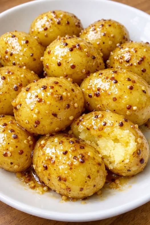 Dijon Baby Potatoes Slow Cooker 4-Ingredient