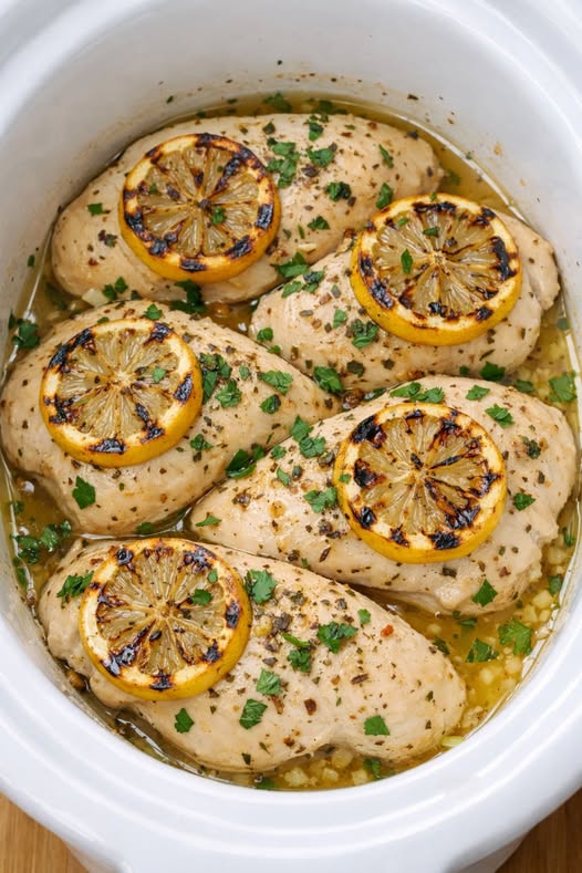 Easy Lemon Herb Chicken Slow Cooker
