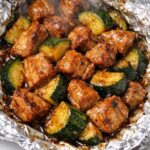 Foil Pork and Zucchini Slow Cooker