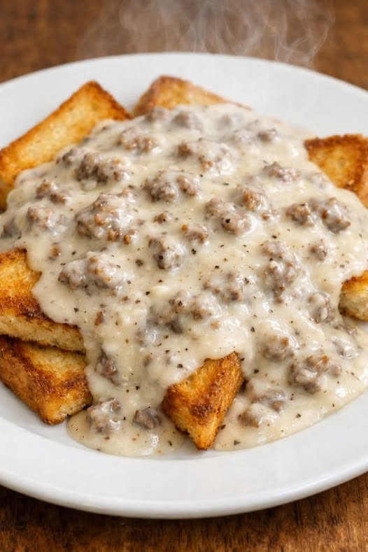 Hamburger Gravy Slow Cooker 4-Ingredient