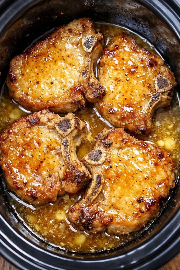 Honey Butter Pork Chops In Slow Cooker