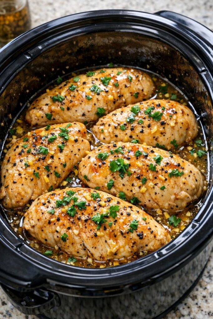 Honey Lemon Pepper Chicken Slow Cooker