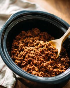 Korean Ground Beef in the Slow Cooker