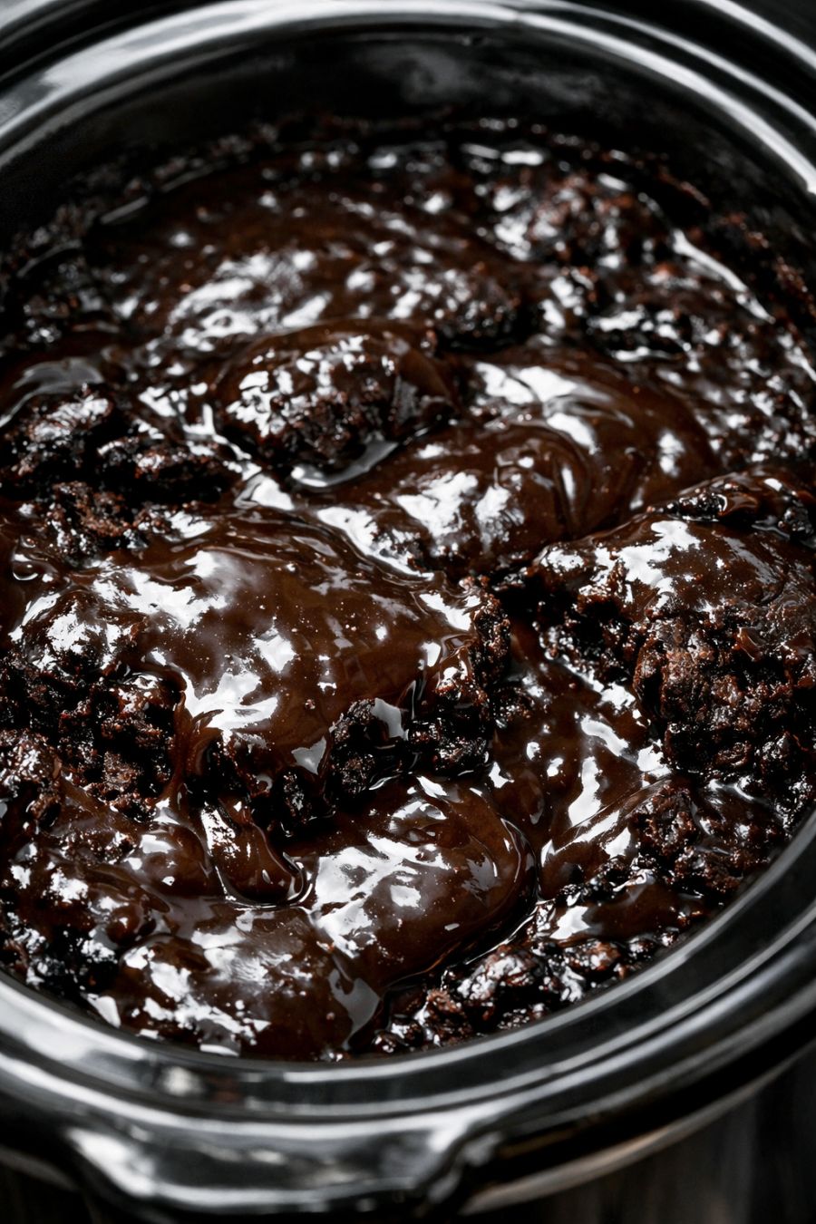 Molten Dark Cocoa Pudding Cake Slow Cooker 4-Ingredient