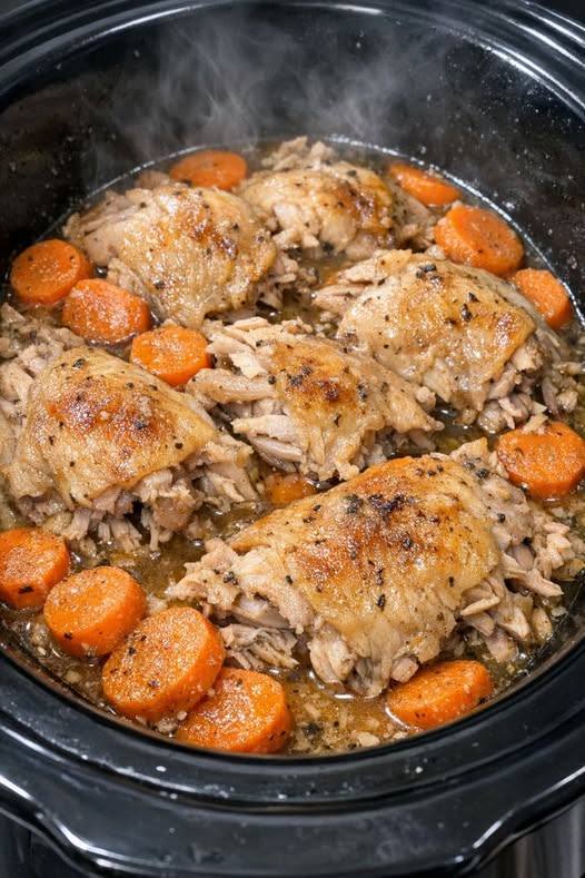 Poor Man's Chicken and Carrots-Slow Cooker