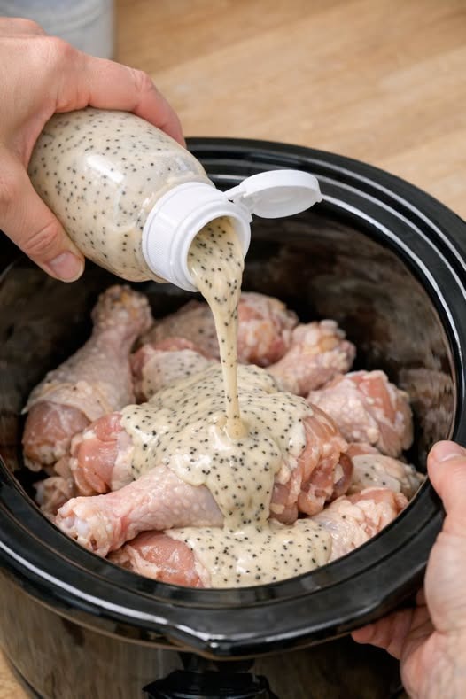 Poppy Seed Chicken Drumsticks - Slow Cooker - 4-Ingredient -Amish-Style