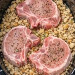 Pork Chops and Stuffing-4-Ingredient In Slow Cooker