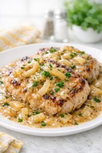Pork with Onion Sauce Slow Cooker 3-Ingredient