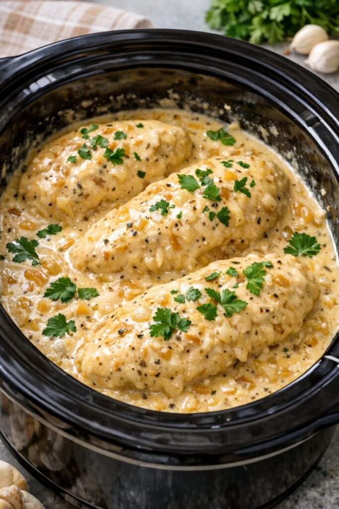 Retro Cream Chicken Slow Cooker 5-Ingredient