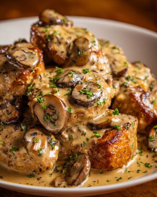 Salisbury Steaks with Mushroom Gravy Slow Cooker
