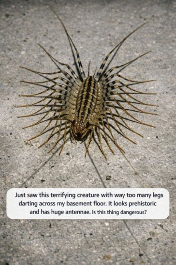 Scary Bug with Tons of Legs in My Basement... Yikes! Spotted a Scary Bug with Tons of Legs in My Basement