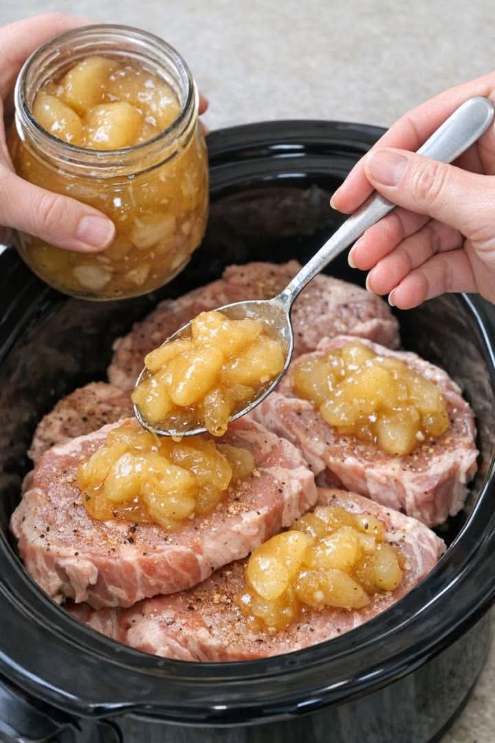 Slow Cooker Apple Pork Chops