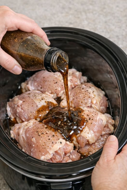 Slow Cooker Balsamic Chicken 5-Ingredient