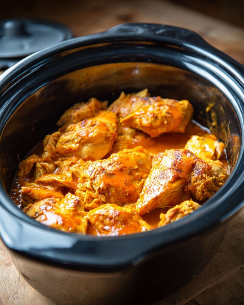 Slow Cooker Buffalo Chicken 5-Ingredient