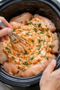 Slow Cooker Chicken with Yummy Spiced Sauce