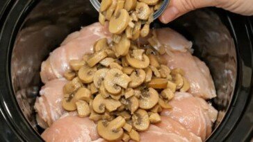 Slow Cooker Mushroom Chicken (Only 5 Ingredients!)
