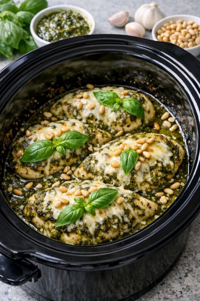 Slow Cooker Pesto Chicken