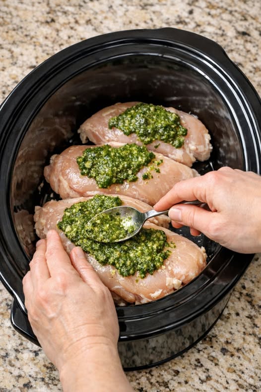 Slow Cooker Pesto Chicken