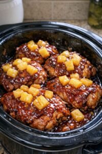 Pineapple BBQ Chicken Slow Cooker