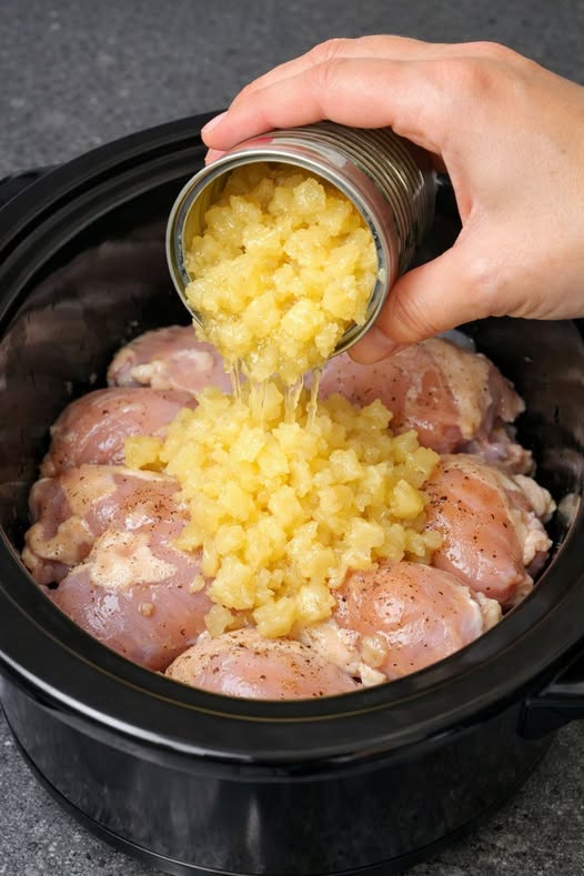 Pineapple BBQ Chicken Slow Cooker