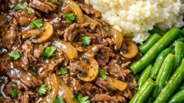 Slow Cooker Shaved Beef 3-Ingredient