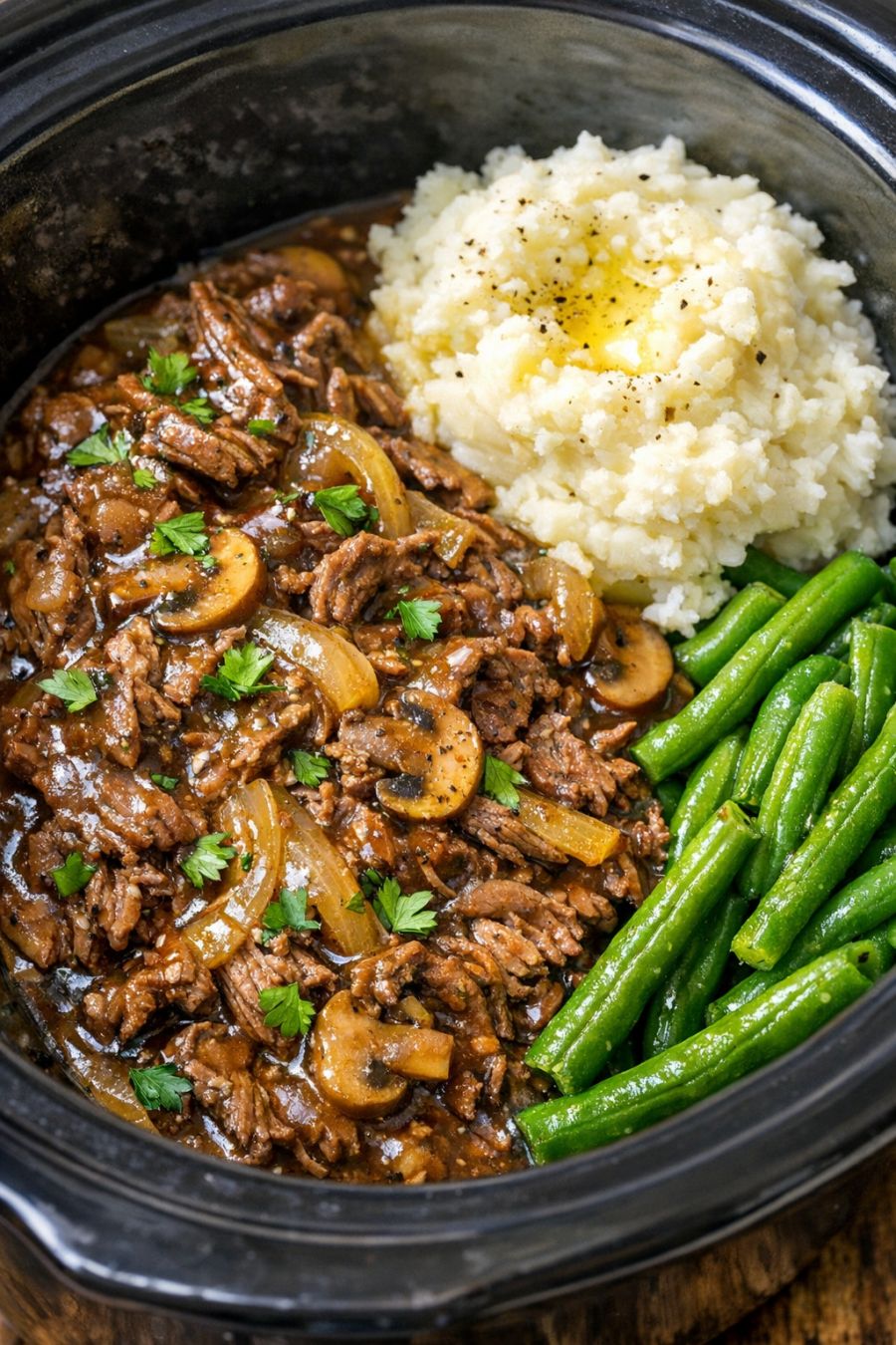 Slow Cooker Shaved Beef 3-Ingredient