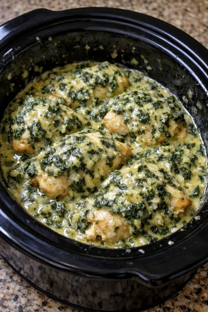 Slow Cooker Spinach Chicken