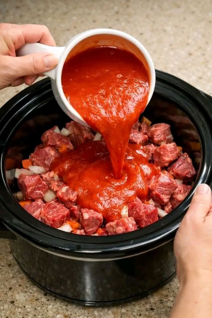 Slow Cooker Tomato Beef Stew