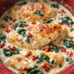 Slow Cooker Tuscan Cream Chicken