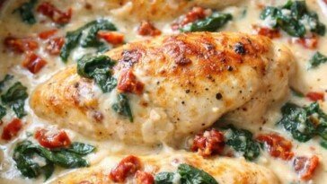 Slow Cooker Tuscan Cream Chicken