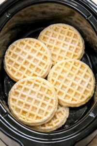 Slow Cooker Waffle Pudding Magic 4-Ingredient