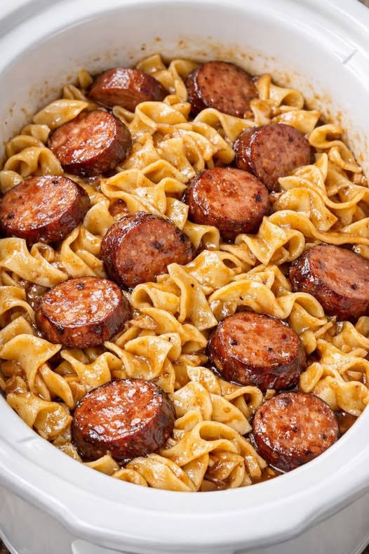 Smoked Sausage Noodles Slow Cooker