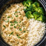 Smothered Cream Chicken 3-Ingredient Slow Cooker