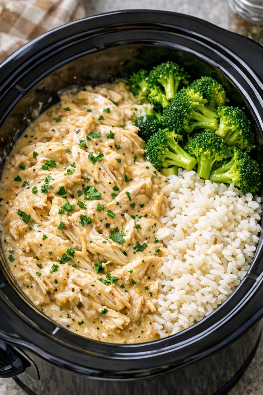 Smothered Cream Chicken 3-Ingredient Slow Cooker
