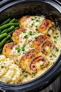 Spring Chicken Cordon Bleu In Slow Cooker