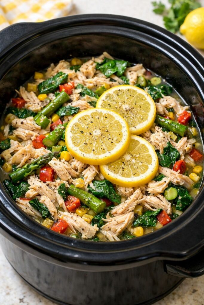 Spring Fling Chicken Slow Cooker 4-Ingredient