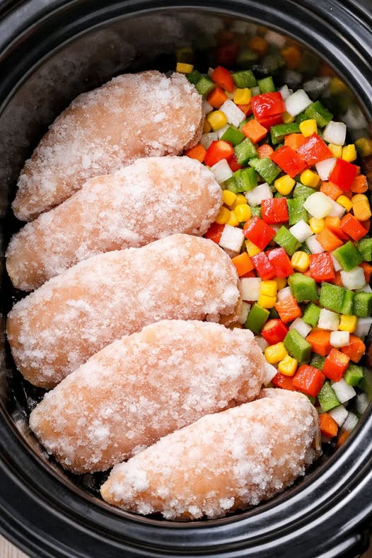 Spring Fling Chicken Slow Cooker 4-Ingredient