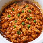 Tangy Glazed Shredded Chicken Slow Cooker