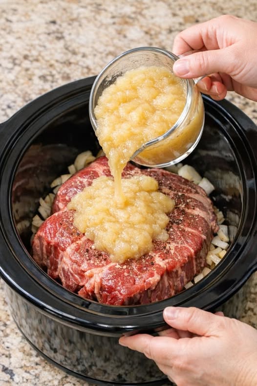 Amish Apple Beef Roast Slow Cooker