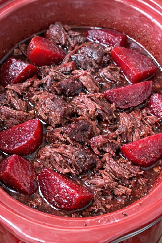Beef and Beets In Slow Cooker