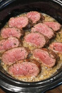 Champagne Beef Tenderloin Slow Cooker