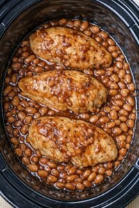 Chicken and Baked Beans Slow Cooker 4-Ingredient
