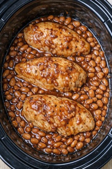 Chicken and Baked Beans Slow Cooker 4-Ingredient