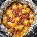 Foil Pack Cheesy Potatoes Slow Cooker